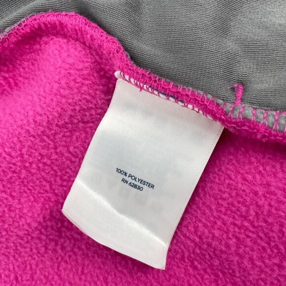 Lands' End Pink Grid Fleece Full Zip Up Jacket Womens Size Large Outdoor Casual - Picture 6 of 10